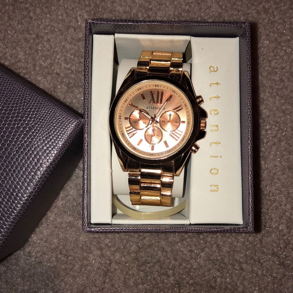 Rose gold watch